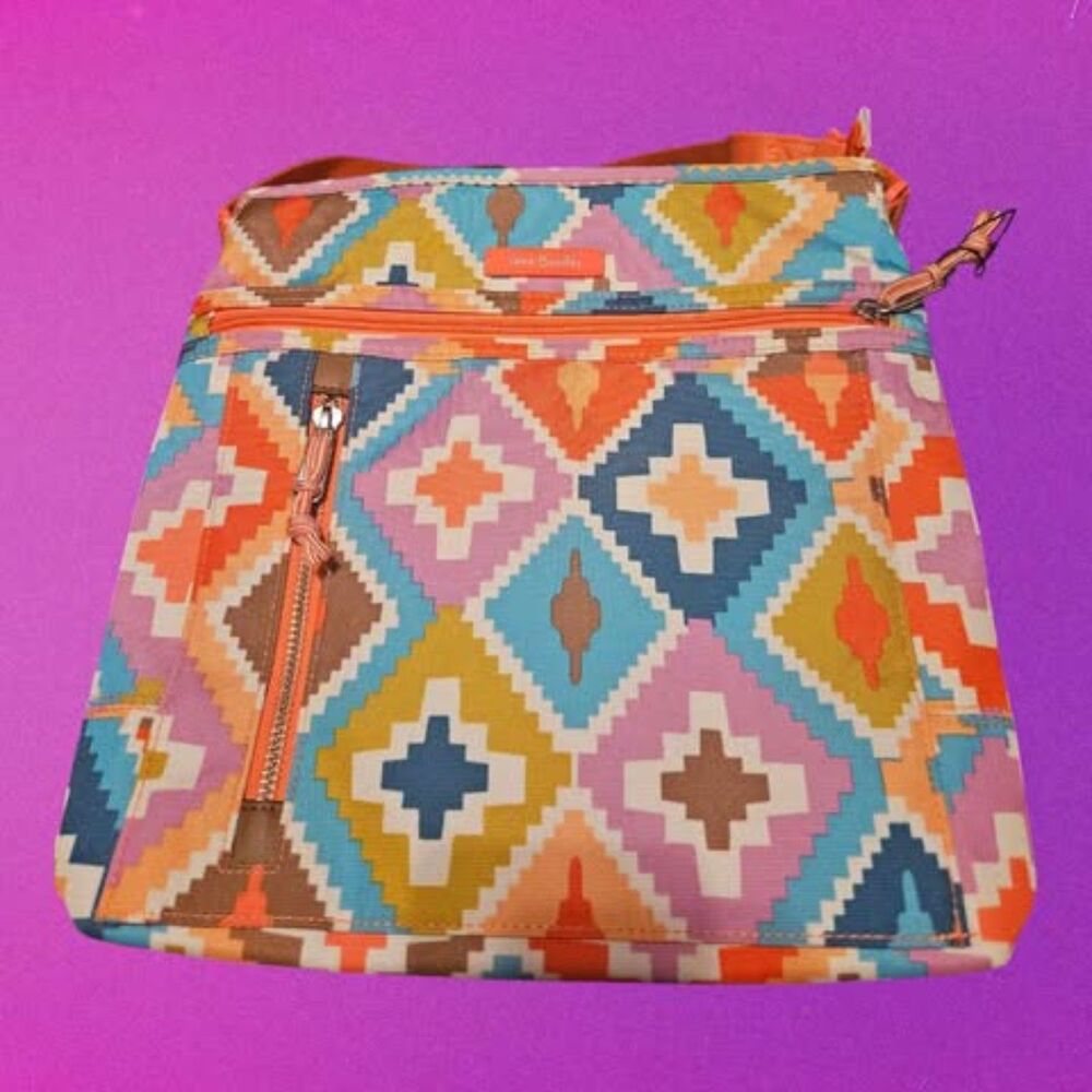 Vera Bradley Travel Ready Crossbody Hacienda Diamonds Bag‎